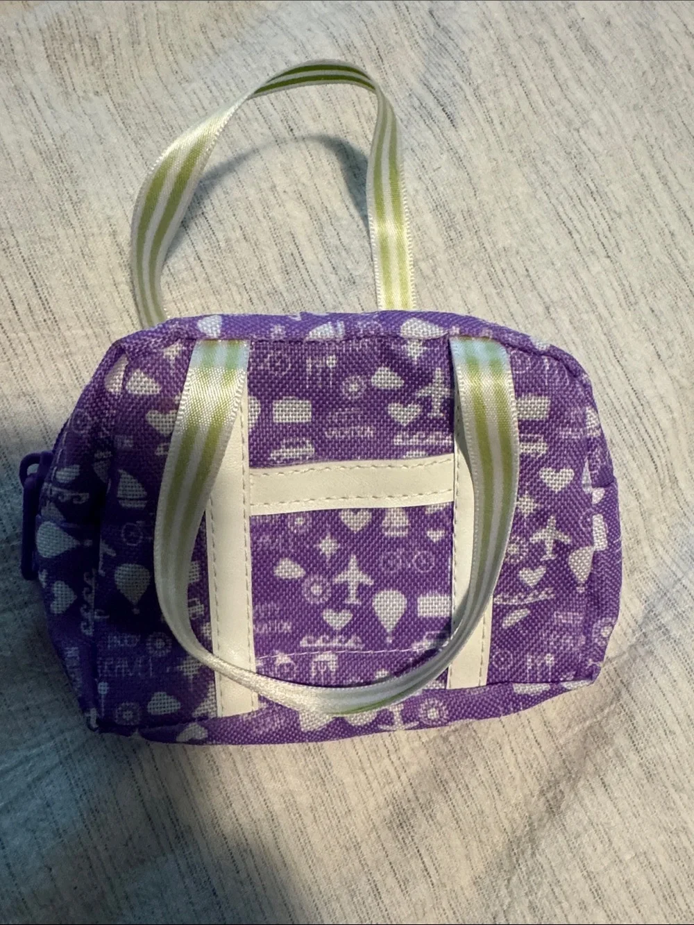 Disney Pink Minnie Mouse Mini Tote with Dark Pink Handles, purple mini doll bag